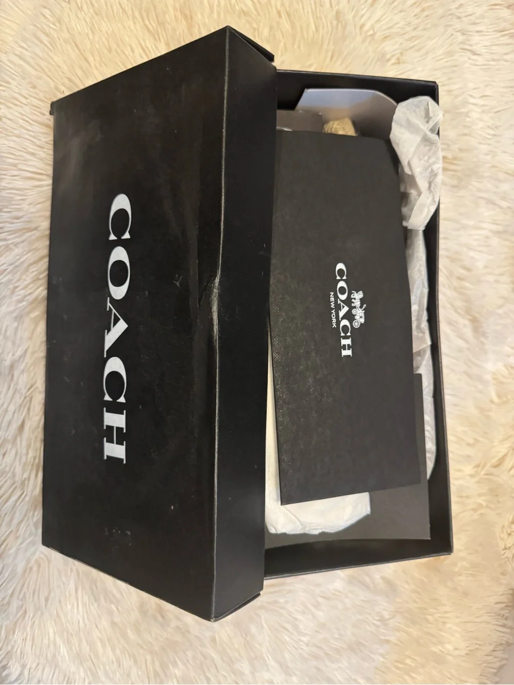 Coach Women’s Beige Espadrille Slide with Black Logo